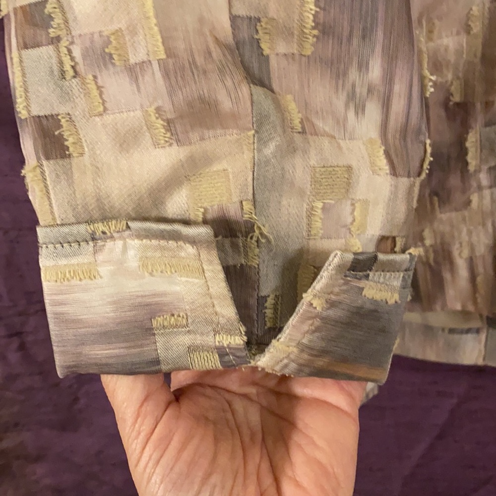 Chico’s Jacket W/ Interlocking Fringed Pattern - image 4